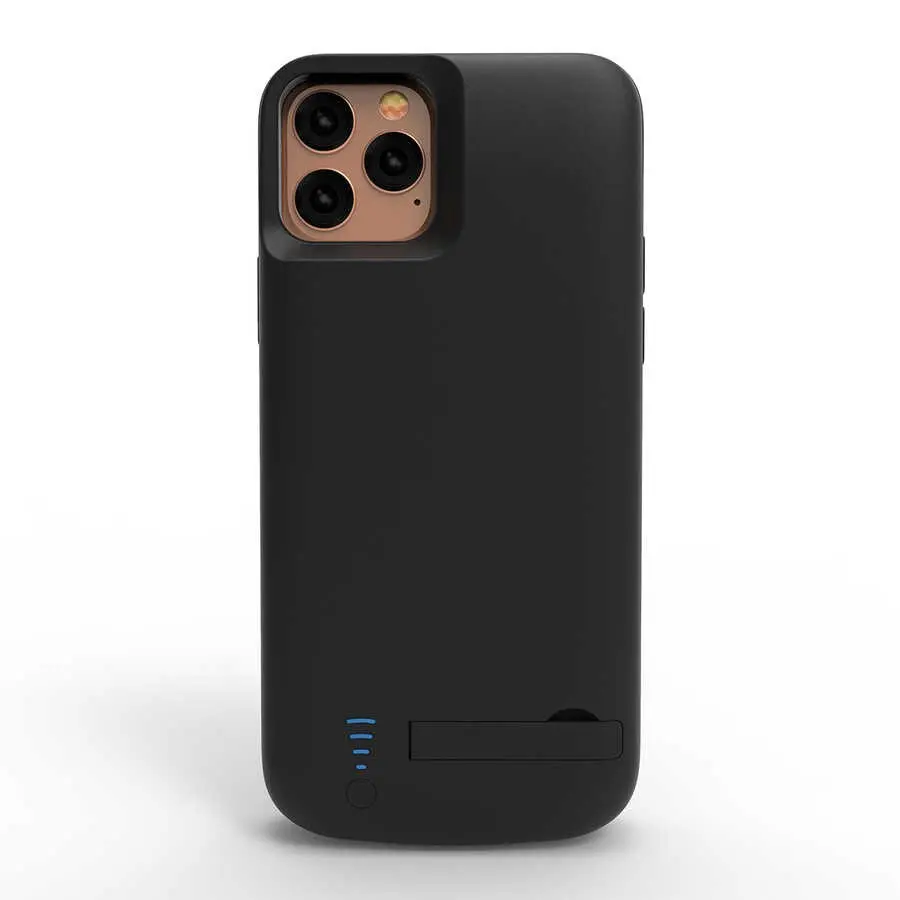 iPhone 12 Pro Şarjlı Kılıf, 5000 mAh Bataryalı ve Standlı - Zore