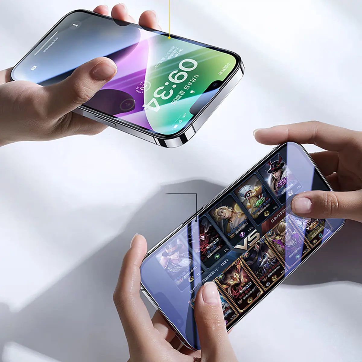 iPhone 13 Mavi Işık Teknolojili Parlama Önleyici Cam Ekran Koruyucu - Wiwu CZ-003