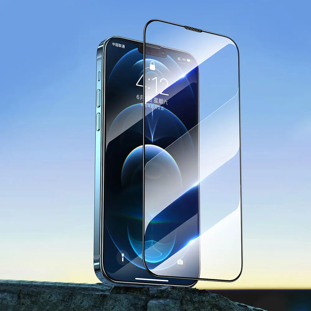 iPhone 13 Mavi Işık Teknolojili Parlama Önleyici Cam Ekran Koruyucu - Wiwu CZ-003