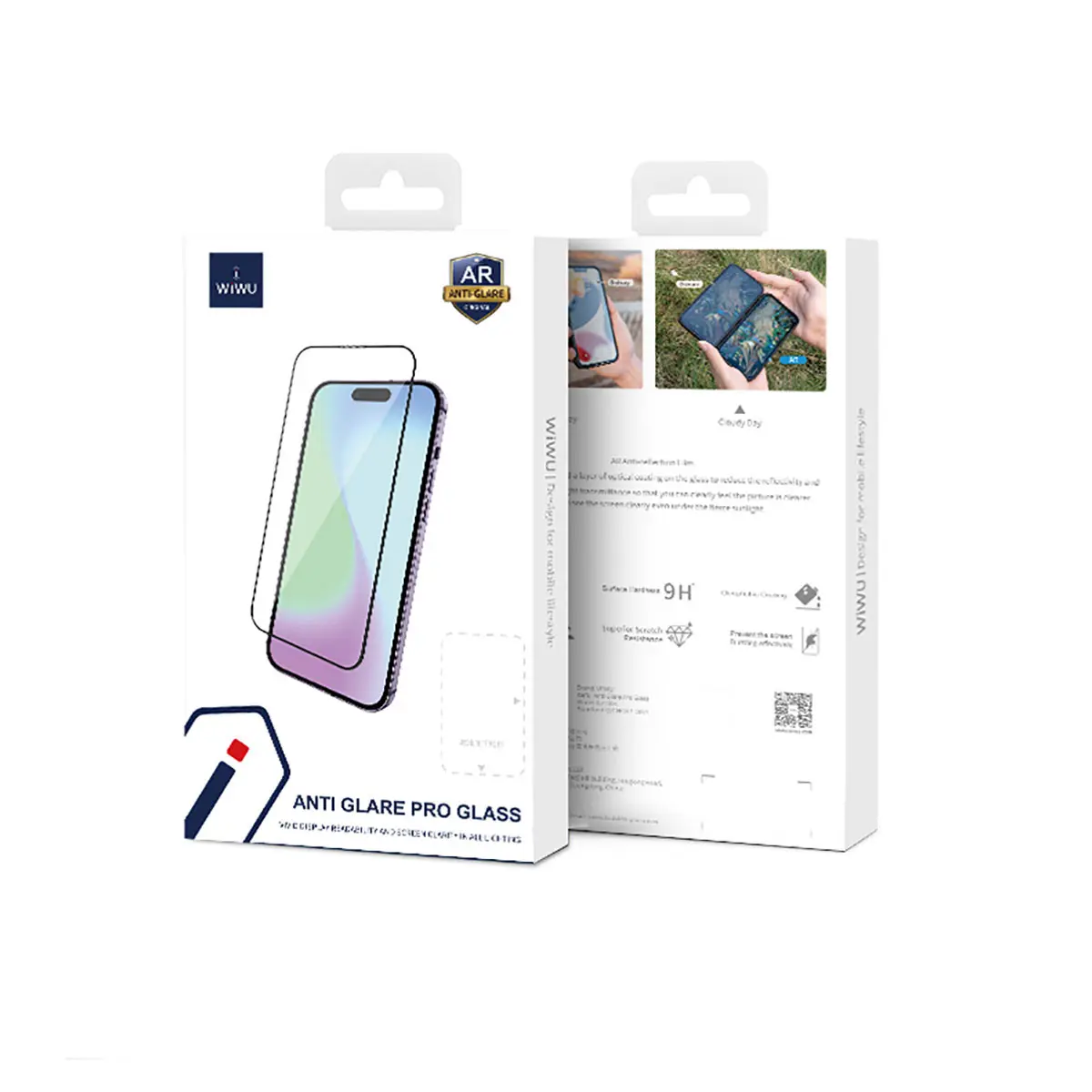 iPhone 13 Mavi Işık Teknolojili Parlama Önleyici Cam Ekran Koruyucu - Wiwu CZ-003