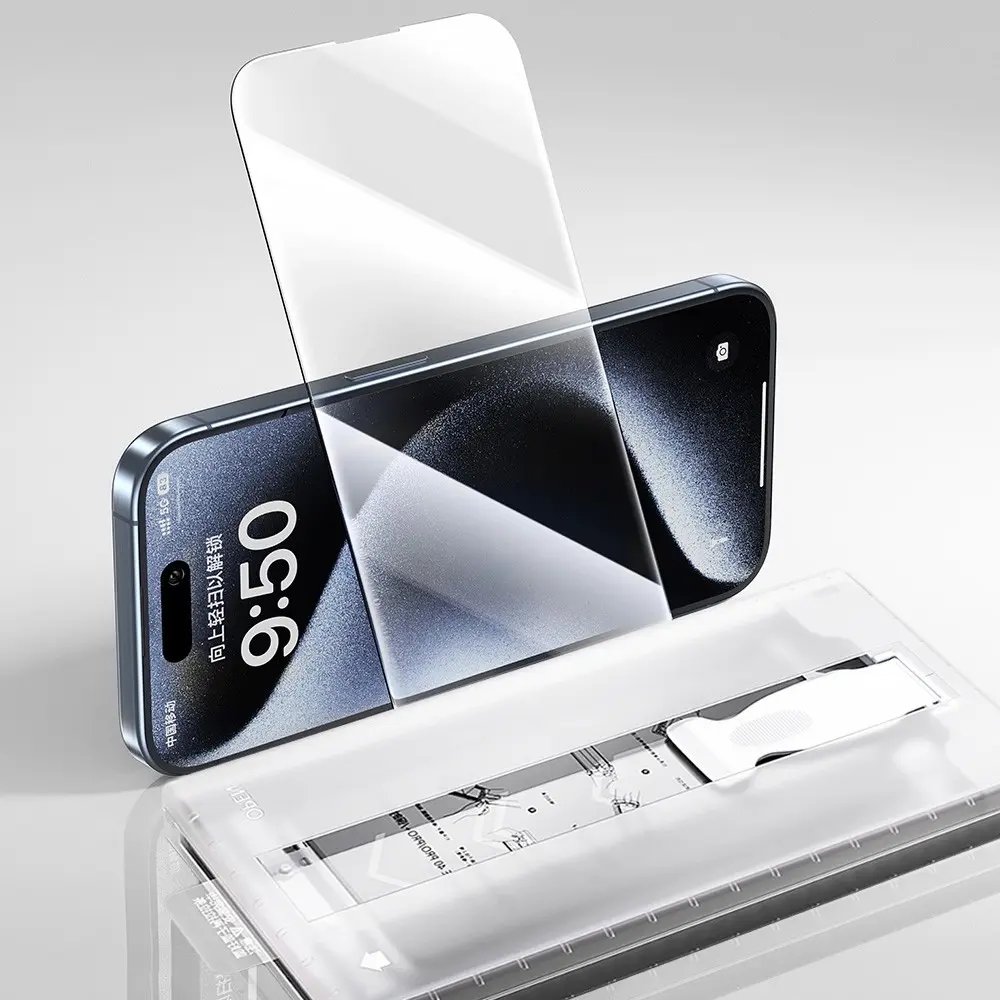 iPhone 13 3D Kavisli HD Temperli Cam Ekran Koruyucu - Zore Oliv