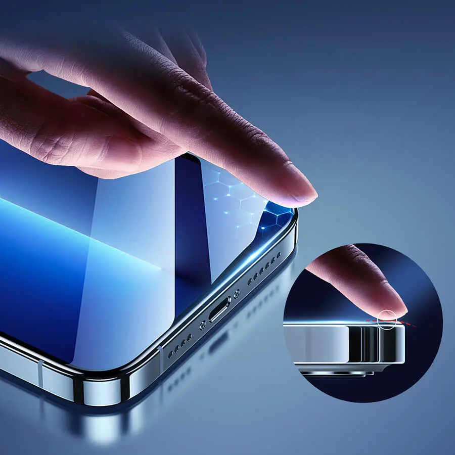 iPhone 13 Mat Ekran Koruyucu, Parmak İzi Bırakmayan 0.3 mm 3D Cam - Benks