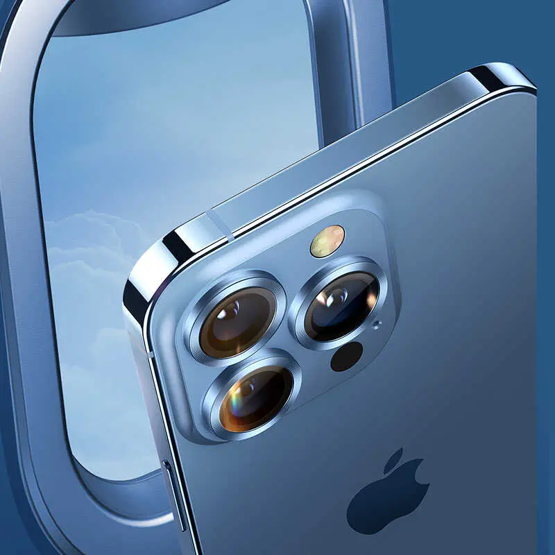 iPhone 13 Kamera Lens Koruyucu, Renkli Metal Tasarım - Benks New KR
