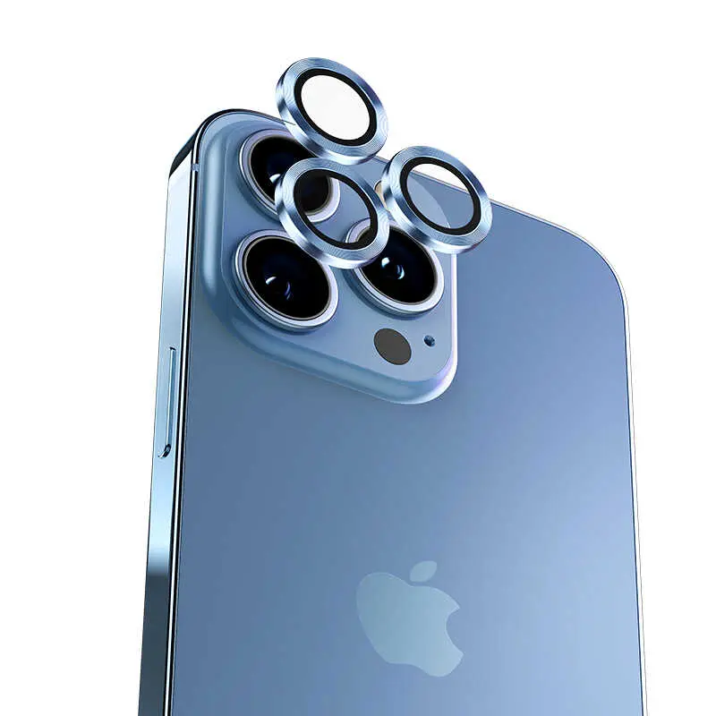 iPhone 13 Kamera Lens Koruyucu, Renkli Metal Tasarım - Benks New KR