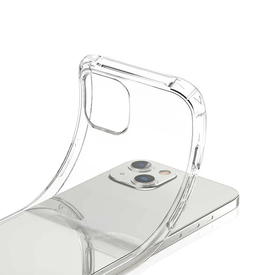 iPhone 13 Şeffaf Kılıf, Airbag Köşeli ve Kablosuz Şarj Uyumlu - Kajsa Transparent