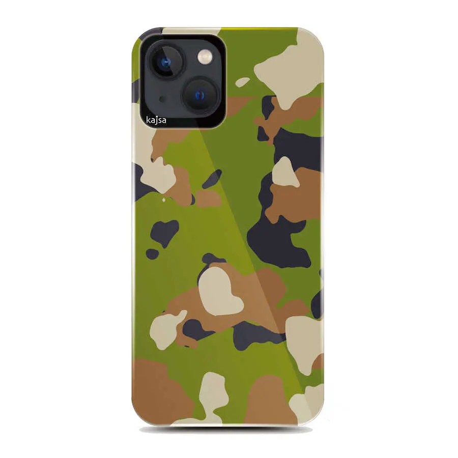 iPhone 13 Kamuflaj Tasarımlı Kılıf - Kajsa Camo Kapak