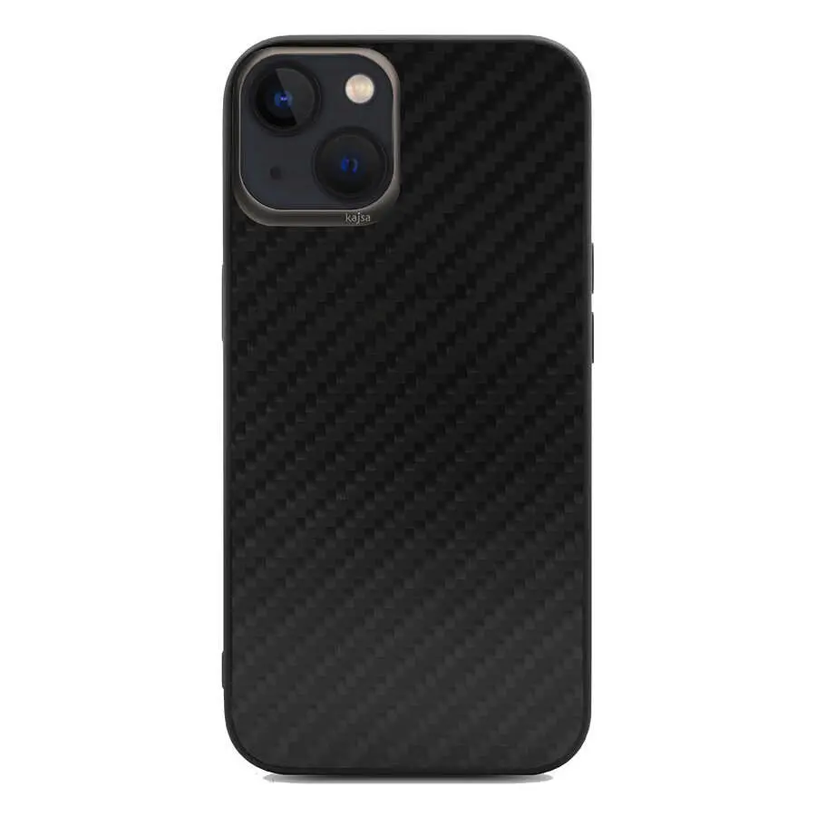 iPhone 13 Karbon Fiber Desenli Arka Kapak Kılıf - Kajsa Carbon Fiber Collection