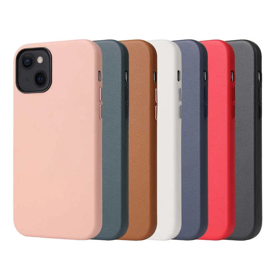 iPhone 13 Mini Deri Kılıf, Kablosuz Şarj Uyumlu - Zore Eyzi