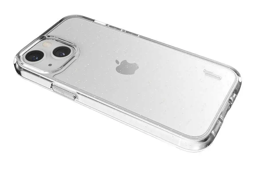iPhone 13 Mini Şeffaf Simli Kılıf - Ugly Rubber Vogue