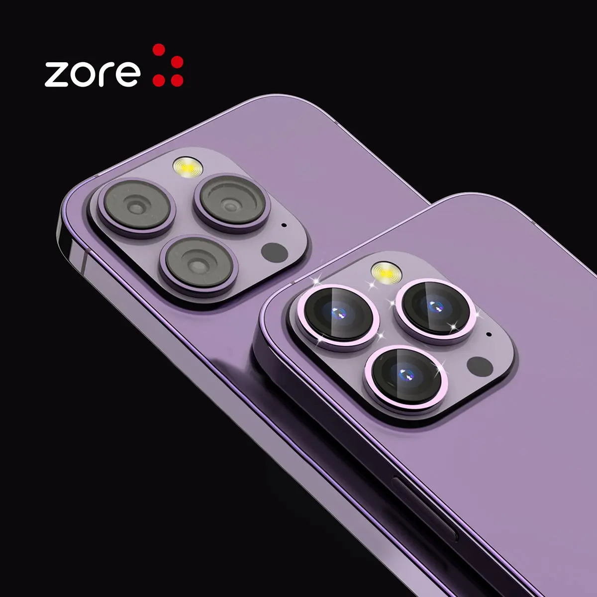 iPhone 13 Mini Safir Kamera Lens Koruyucu, Parmak İzi Bırakmayan - Zore CL-12