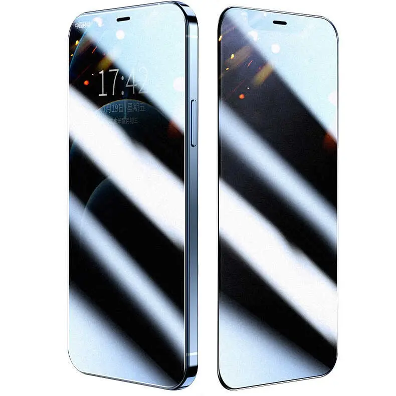 iPhone 13 Mini Mat Gizlilik Cam Ekran Koruyucu - Zore Fit Hard