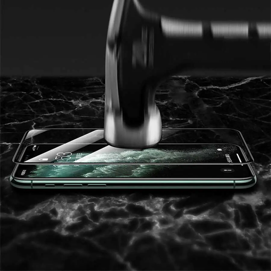 iPhone 13 Mini Tam Kaplama 9H Cam Ekran Koruyucu - Zore Rio Glass