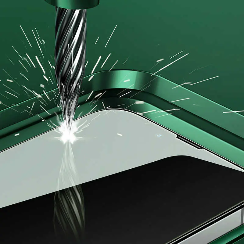 iPhone 13 Pro Tam Kaplamalı Kavisli Kenar Ekran Koruyucu - Benks V Pro Green Light