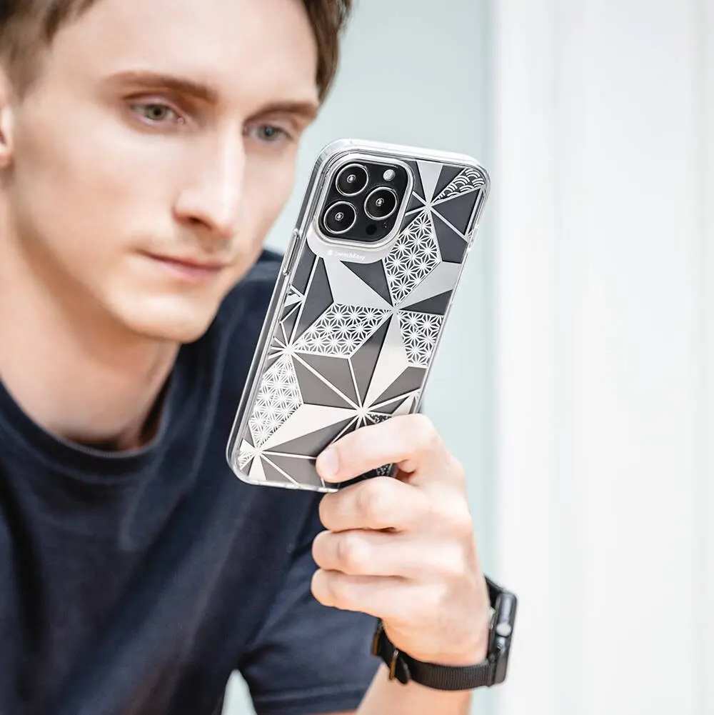 iPhone 13 Pro Çift IMD Baskılı Kılıf - Switcheasy Artist Asanoha