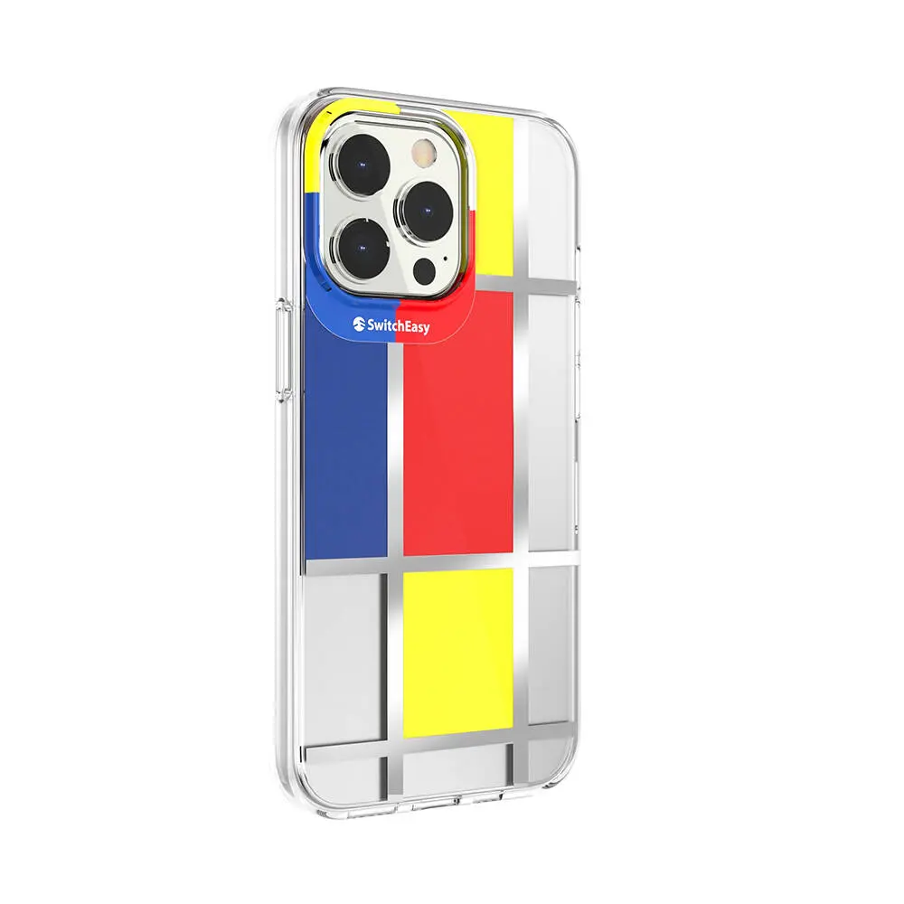 iPhone 13 Pro Çift IMD Baskılı Kılıf - Switcheasy Artist Mondrian
