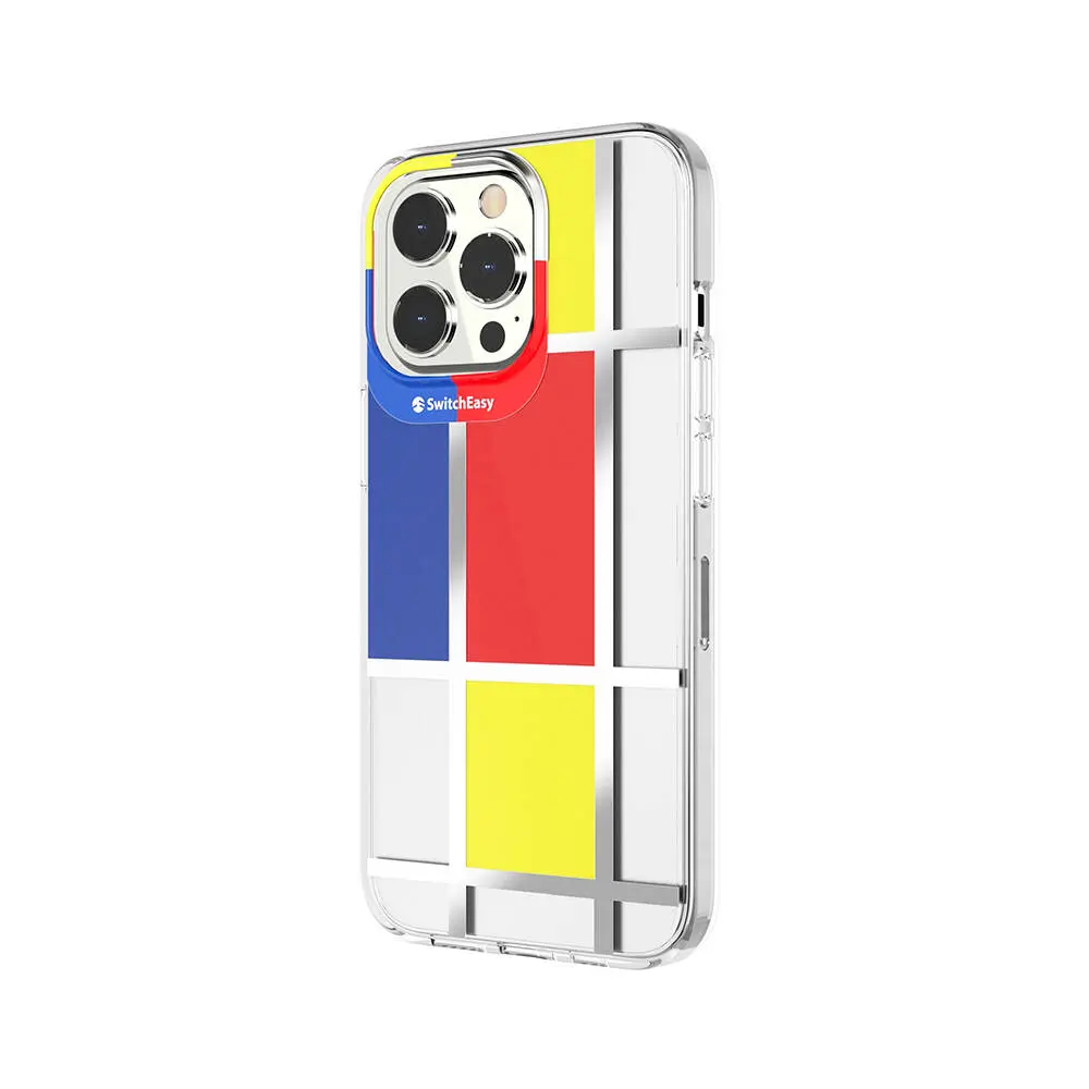 iPhone 13 Pro Çift IMD Baskılı Kılıf - Switcheasy Artist Mondrian