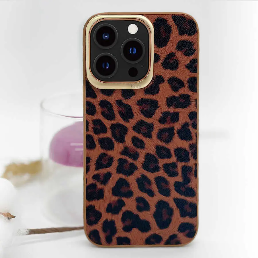 iPhone 13 Pro Kılıf Kajsa Glamorous Leopard Combo Kapak
