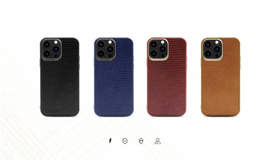 iPhone 13 Pro PU Deri Kılıf - Kajsa Preppie Collection