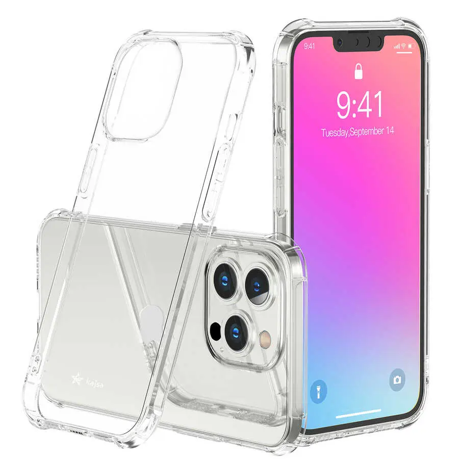 iPhone 13 Pro Şeffaf Kılıf, Airbag Köşeli - Kajsa Transparent