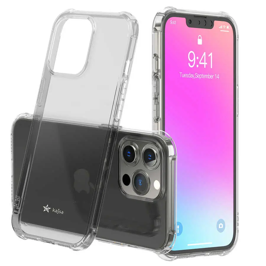 iPhone 13 Pro Şeffaf Kılıf, Airbag Köşeli - Kajsa Transparent
