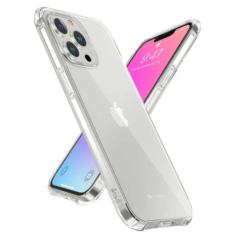 iPhone 13 Pro Şeffaf Kılıf, Airbag Köşeli - Kajsa Transparent