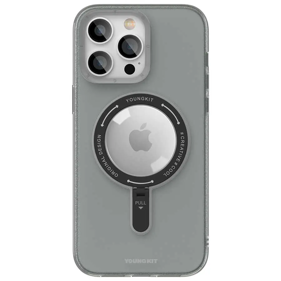 iPhone 13 Pro MagSafe Uyumlu Şeffaf Kılıf - Youngkit Rock Serisi