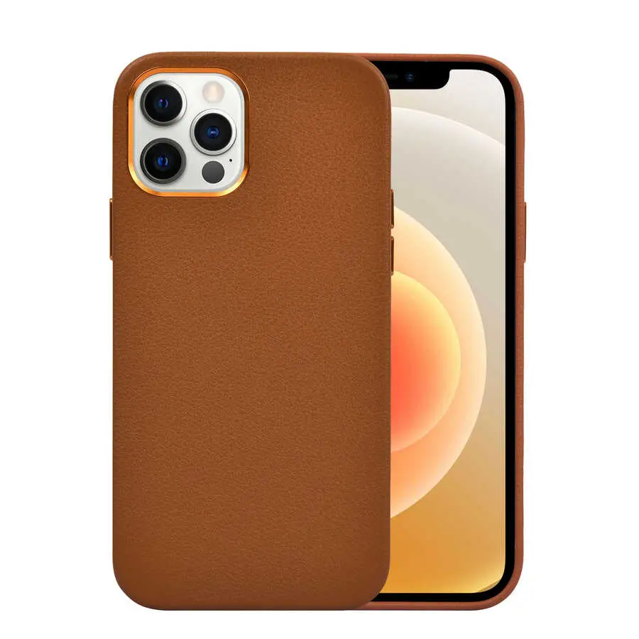 iPhone 13 Pro Deri Kılıf, Yükseltilmiş Kenarlı - Wiwu Calfskin