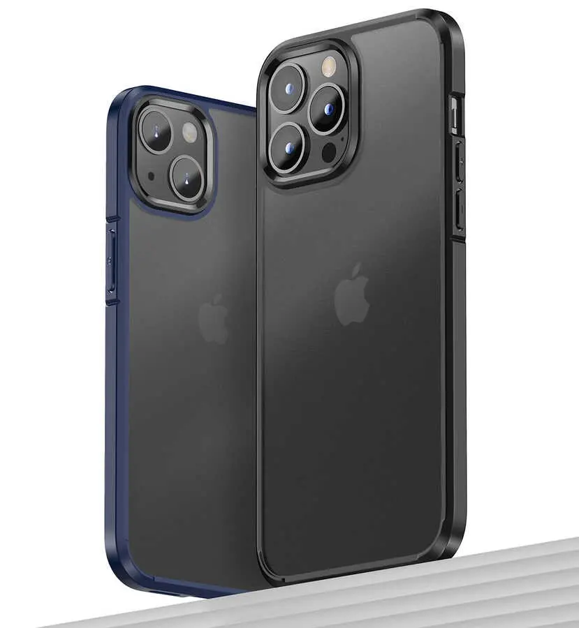 iPhone 13 Pro Kılıf, Mat Buzlu Yüzeyli TPU Silikon - Wlons H-Bom