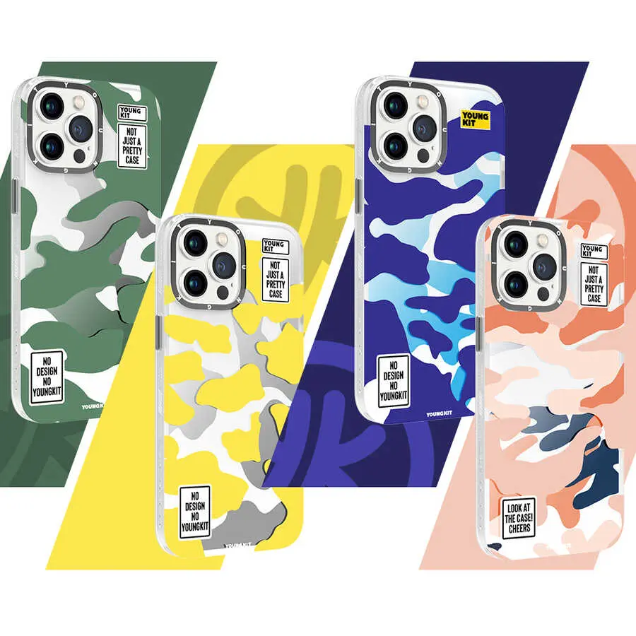 iPhone 13 Pro Kamuflaj Desenli Kılıf - YoungKit Kamuflaj Serisi