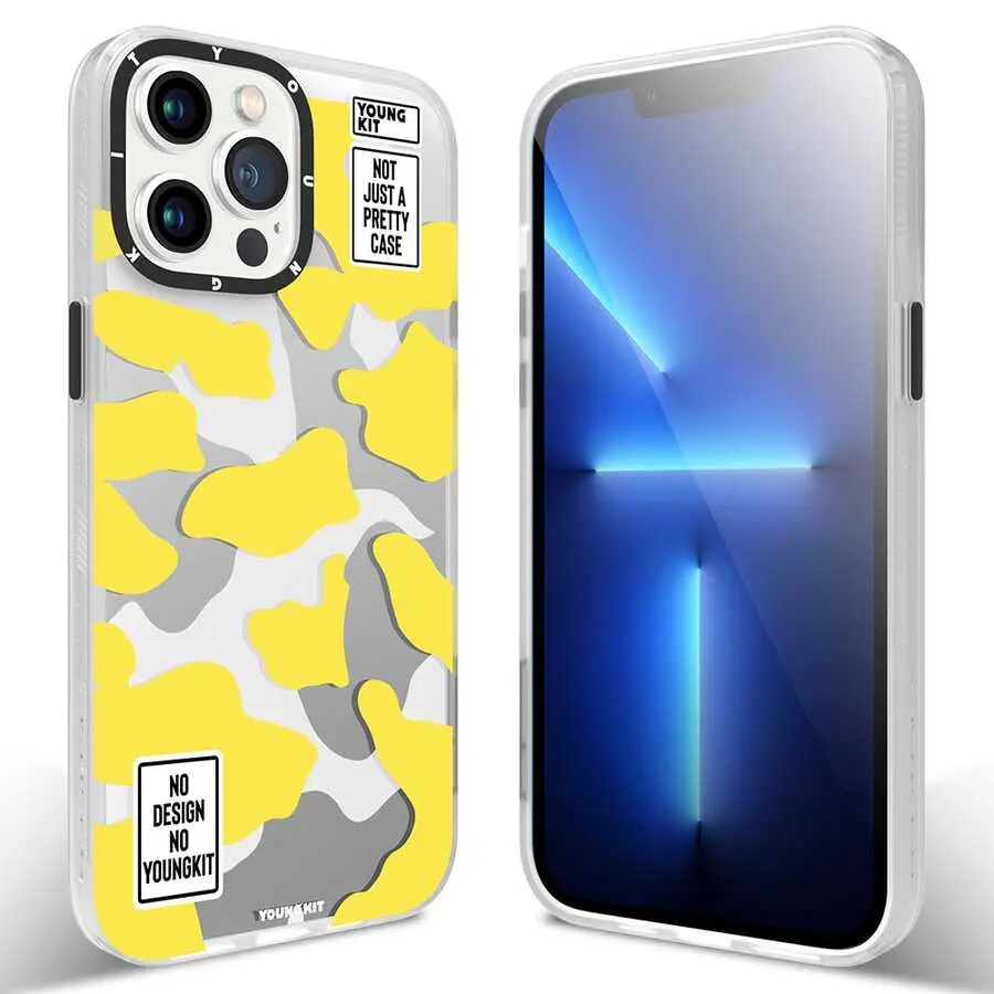 iPhone 13 Pro Kamuflaj Desenli Kılıf - YoungKit Kamuflaj Serisi