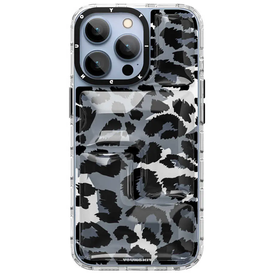 iPhone 13 Pro Çok Katmanlı Koruma Kılıf - YoungKit Leopard Article