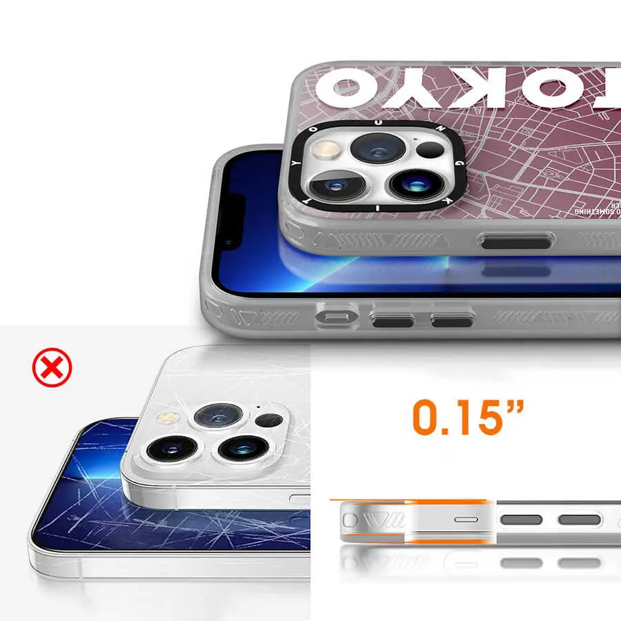 iPhone 13 Pro Kılıf, Şehir Desenli Darbe Emici Kapak - YoungKit World Trip