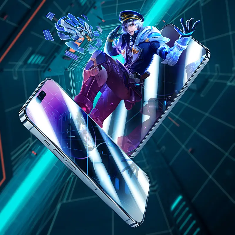 iPhone 13 Pro Max Mat Oyun Ekran Koruyucu ve Uygulama Aparatı - Benks JoyTouch