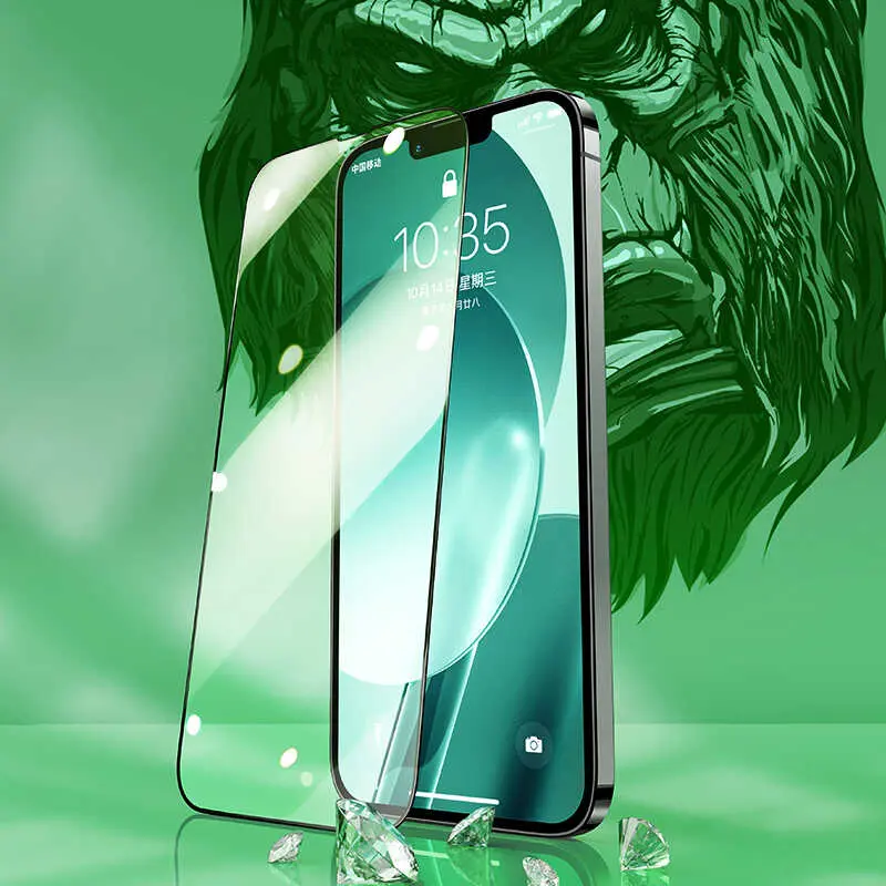 iPhone 13 Pro Max Ekran Koruyucu - Benks Little KingKong Tam Kaplamalı Cam