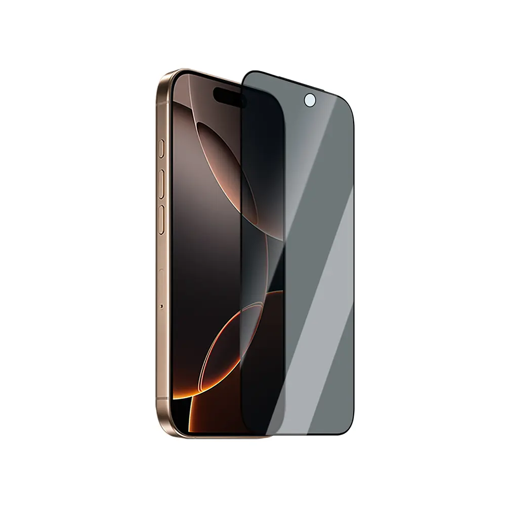 Apple iPhone 13 Pro Max CaseWorld Applicator Serisi 2.5D Eyesafe Mavi Işık Teknolojili 0.33mm Privacy Temperli Cam Ekran Koruyucu + Uygulama Aparatı