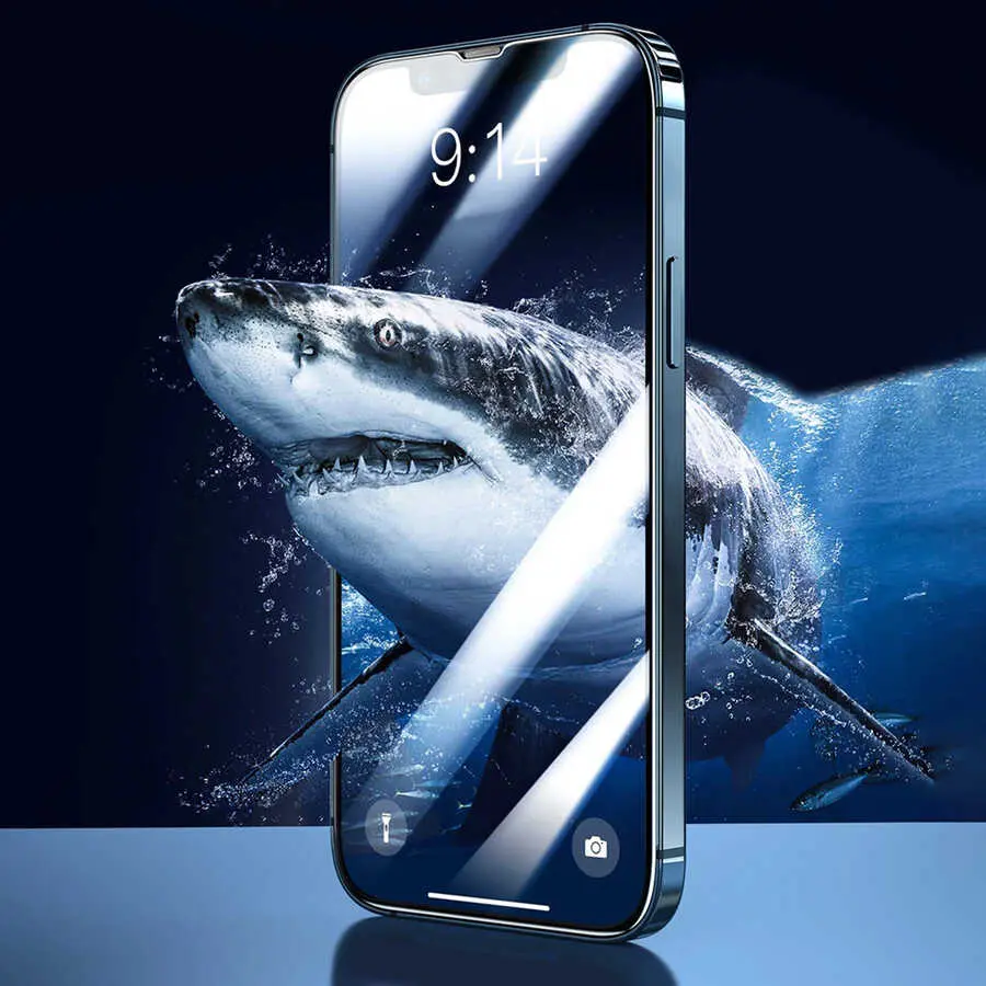iPhone 13 Pro Max 5D Tam Kaplama Cam Ekran Koruyucu - Davin