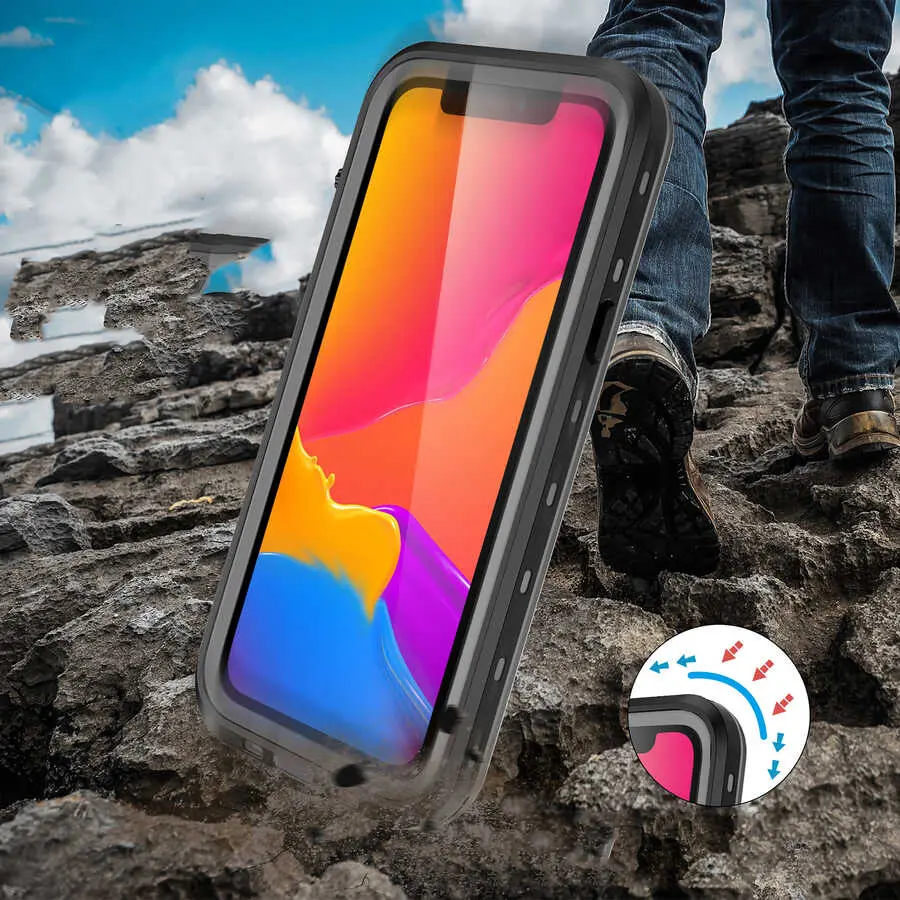 iPhone 13 Pro Max Su Geçirmez Kılıf, 2 m Dayanıklı - Zore