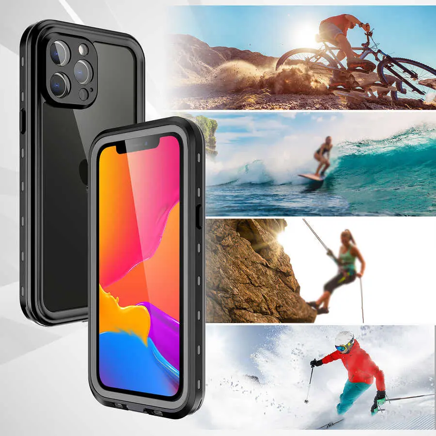 iPhone 13 Pro Max Su Geçirmez Kılıf, 2 m Dayanıklı - Zore