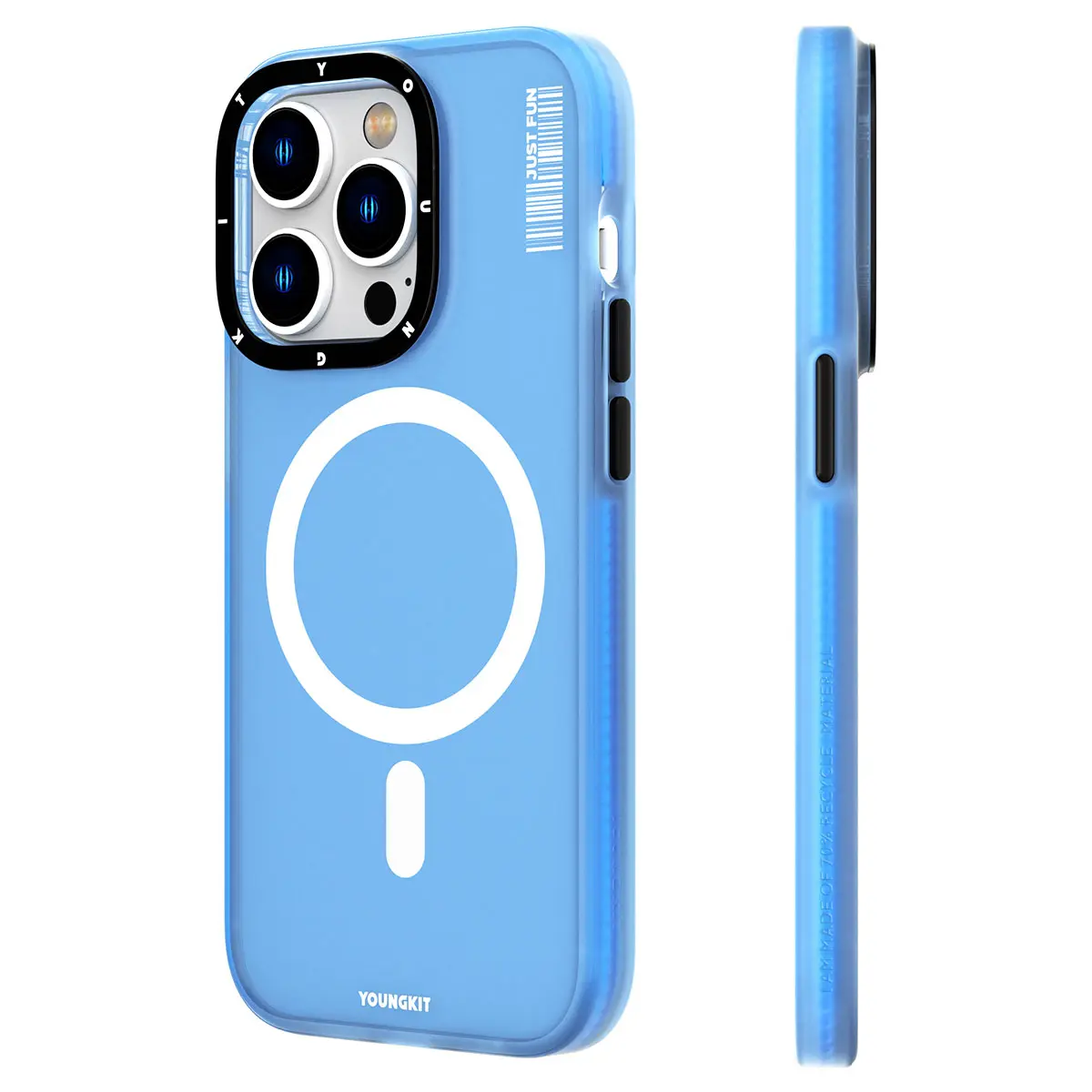 iPhone 13 Pro Max MagSafe Uyumlu Şeffaf Kılıf - Youngkit Colored Sand