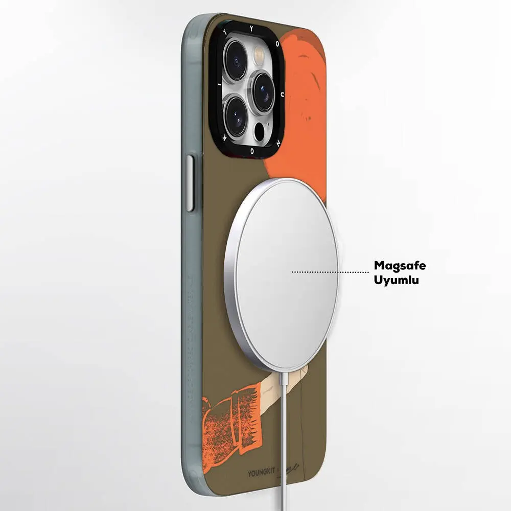 iPhone 13 Pro Max MagSafe Uyumlu Kılıf - Youngkit Orange Serisi Flying Balloon