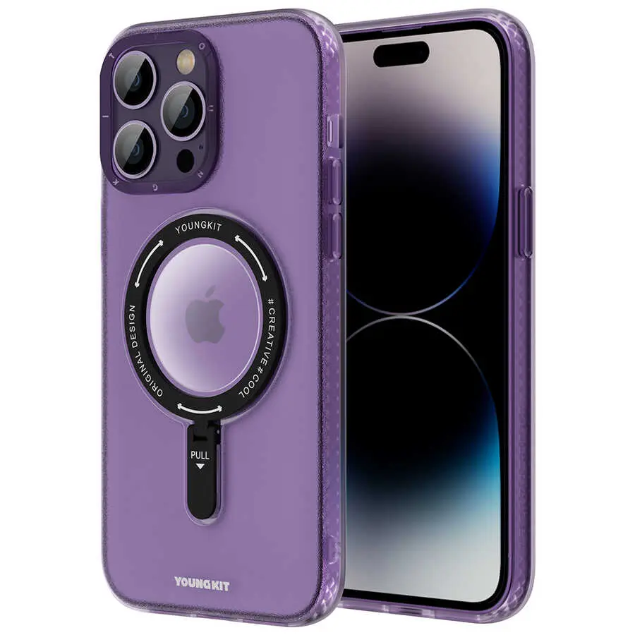 iPhone 13 Pro Max MagSafe Uyumlu Şeffaf Kılıf - Youngkit Rock Serisi