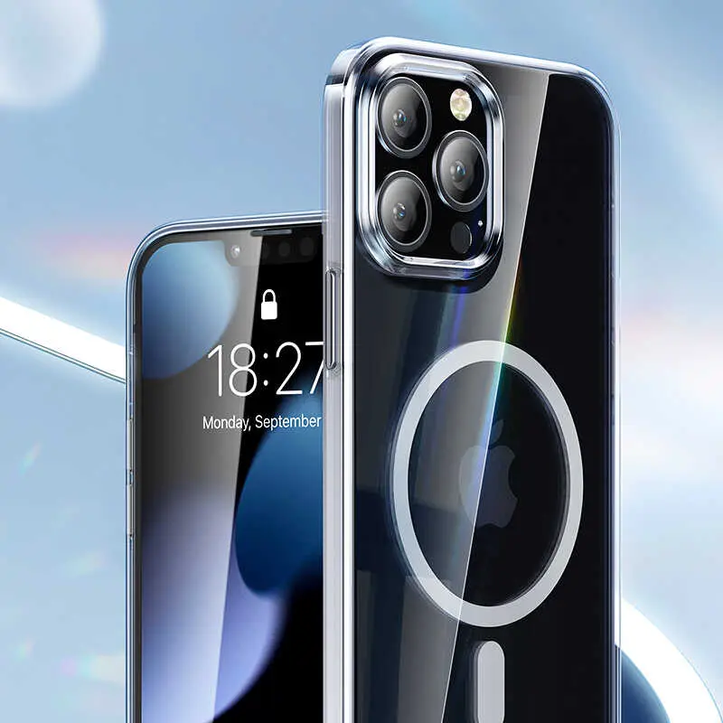 iPhone 13 Pro Max MagSafe Uyumlu Şeffaf Kılıf - Benks Crystal Series