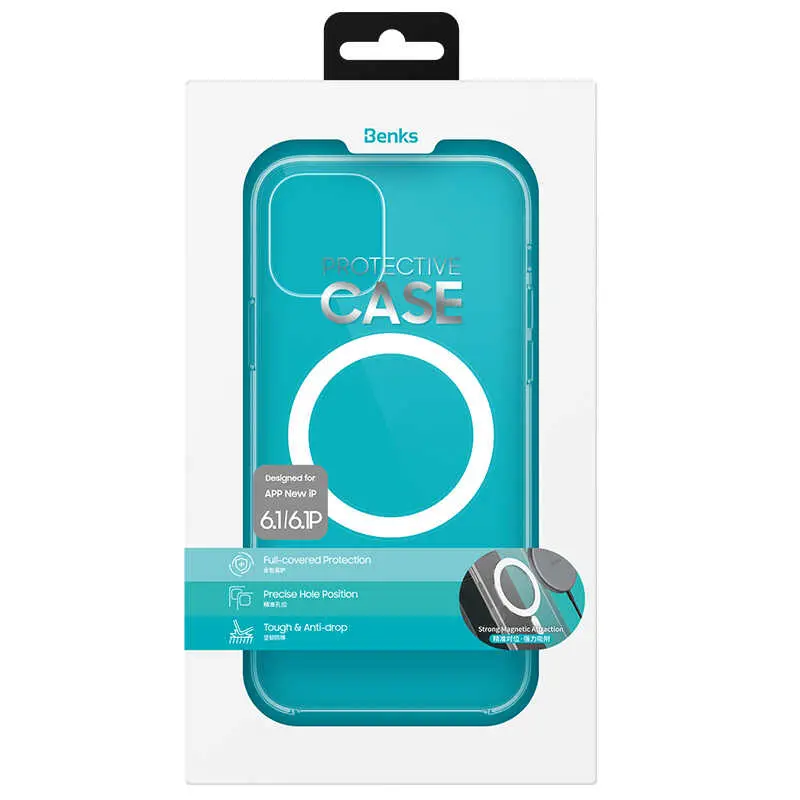iPhone 13 Pro Max MagSafe Uyumlu Şeffaf Kılıf - Benks Crystal Series