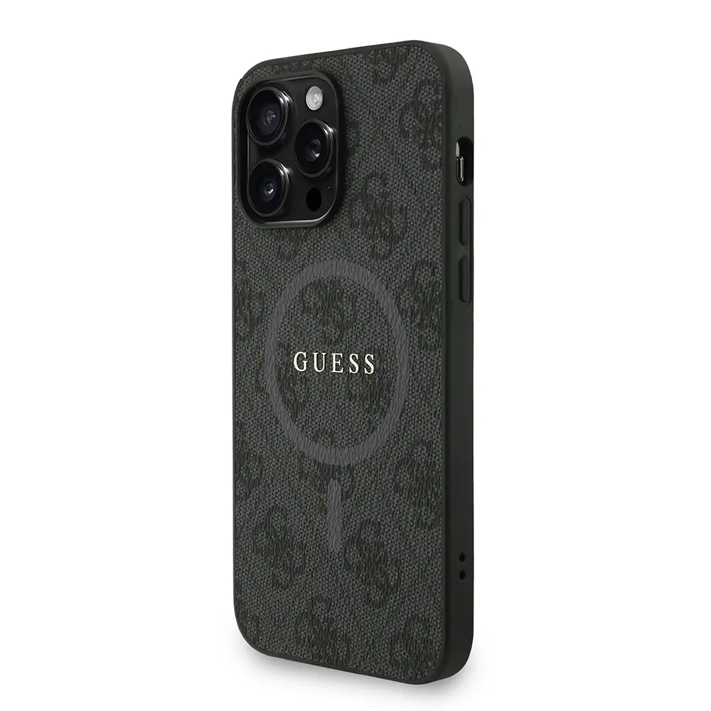iPhone 13 Pro Max MagSafe Uyumlu PU Deri Kılıf, Bilek Askılı - Guess