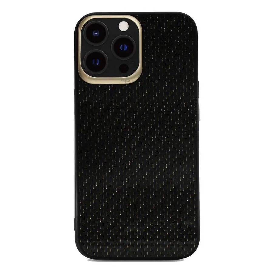 iPhone 13 Pro Max Karbonfiber Desenli Arka Kapak Kılıf - Kajsa Carbon Fiber Collection