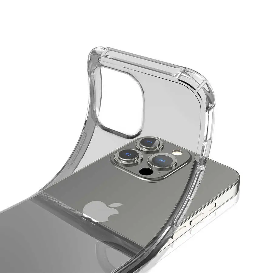 iPhone 13 Pro Max Şeffaf Kılıf, Airbag Köşeli - Kajsa Transparent