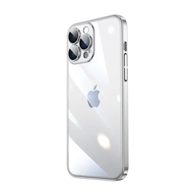 iPhone 13 Pro Max Şeffaf Arka Yüzeyli Renkli Çerçeveli Kılıf - Zore Riksos