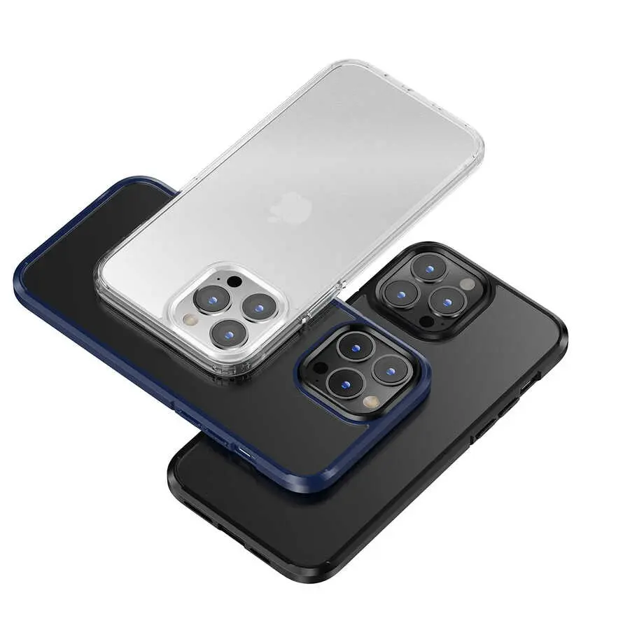 iPhone 13 Pro Max Kılıf, Mat Buzlu Yüzeyli ve Kamera Korumalı - Wlons H-Bom