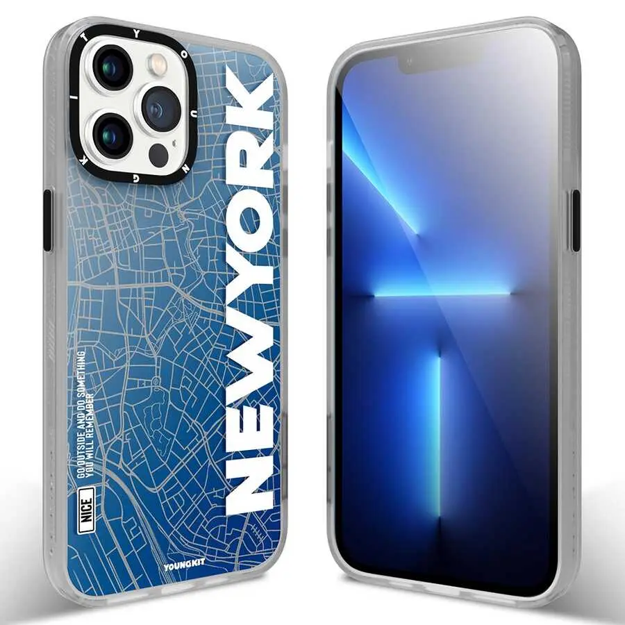 iPhone 13 Pro Max Şehir Desenli Kılıf - YoungKit World Trip