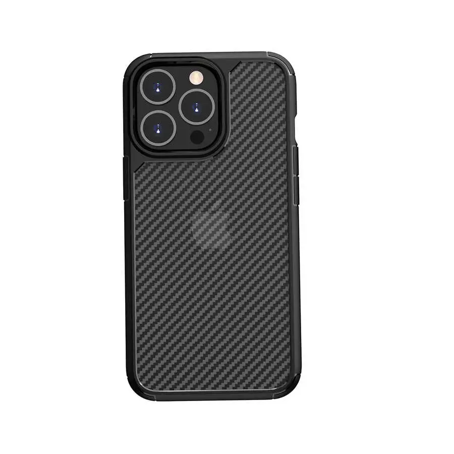 iPhone 13 Pro Max Kılıf, Şeffaf Fiber Yüzeyli - Zore İnoks